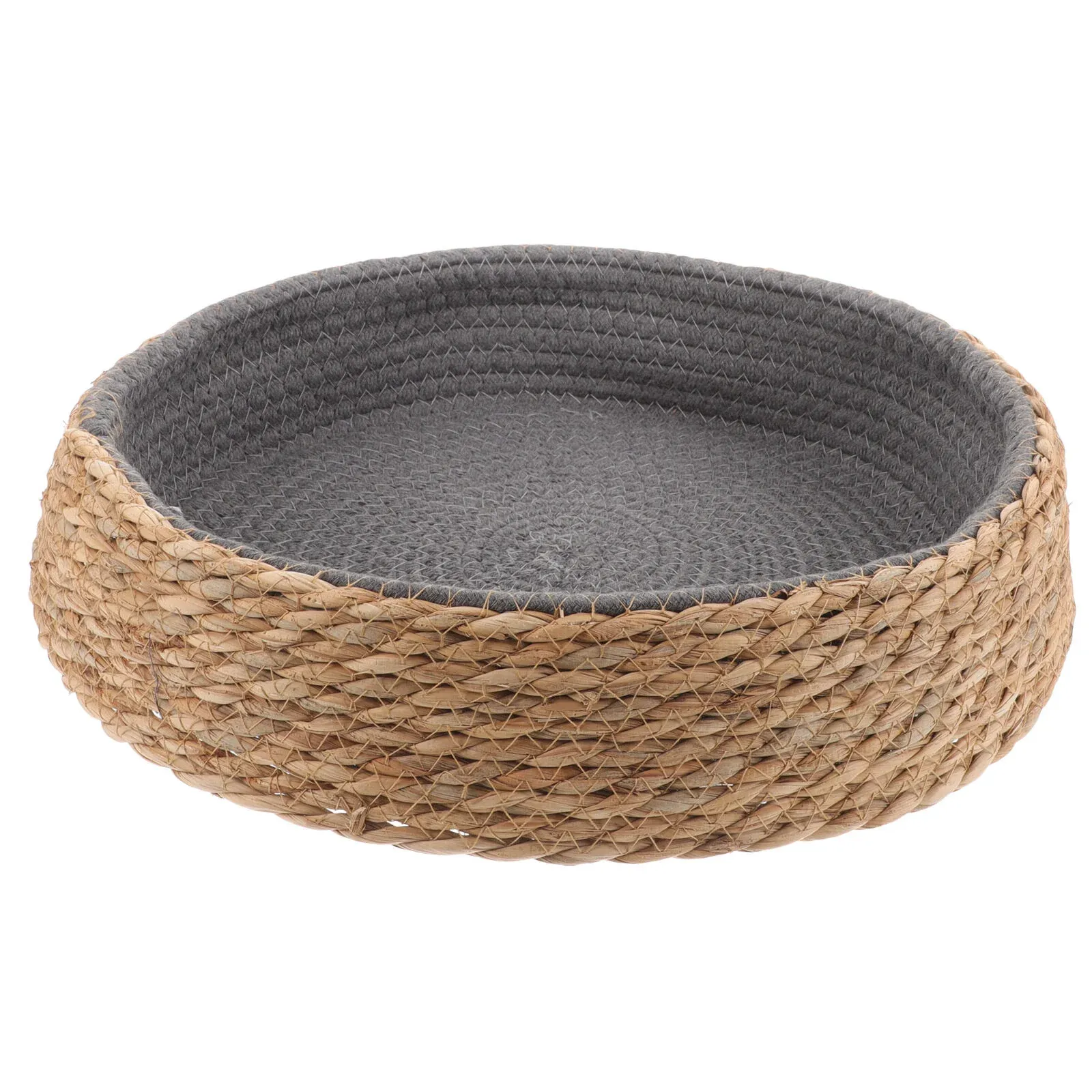 Tapetes Rattan Pet Cama Cão Dormindo Casa De Vime Redondo Gato Grama Salgueiro Cestas Médio Quente Limpo