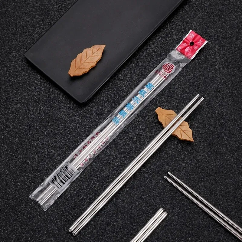 new 2024 Wholesale Stainless Steel Chopsticks, Non Slip Household Use, Hotel Cafeteria, Round Chopsticks, Laser Logo, Stainless Steel Met1.