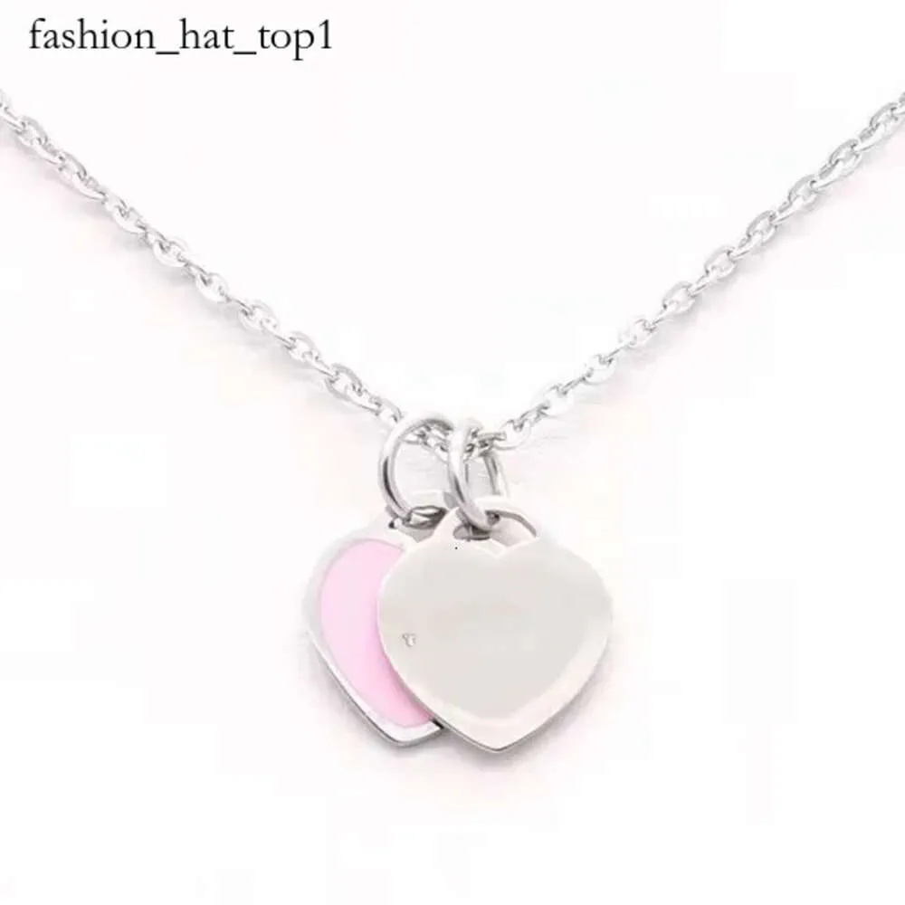 Tiffancy Collier Amour Coeur Designer Collier Femmes Hommes Bijoux De Luxe Lettre Plaqué Or Argent Chaîne Femme Pendentif Colliers En Métal Cadeau Tiffanybracelet 2226