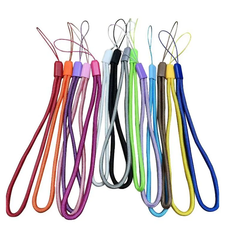 Nylon Hand Round rope Cell Phone Hanging Strap Mobile Phone Datachable short Straps Flexible Sling Necklace Rope