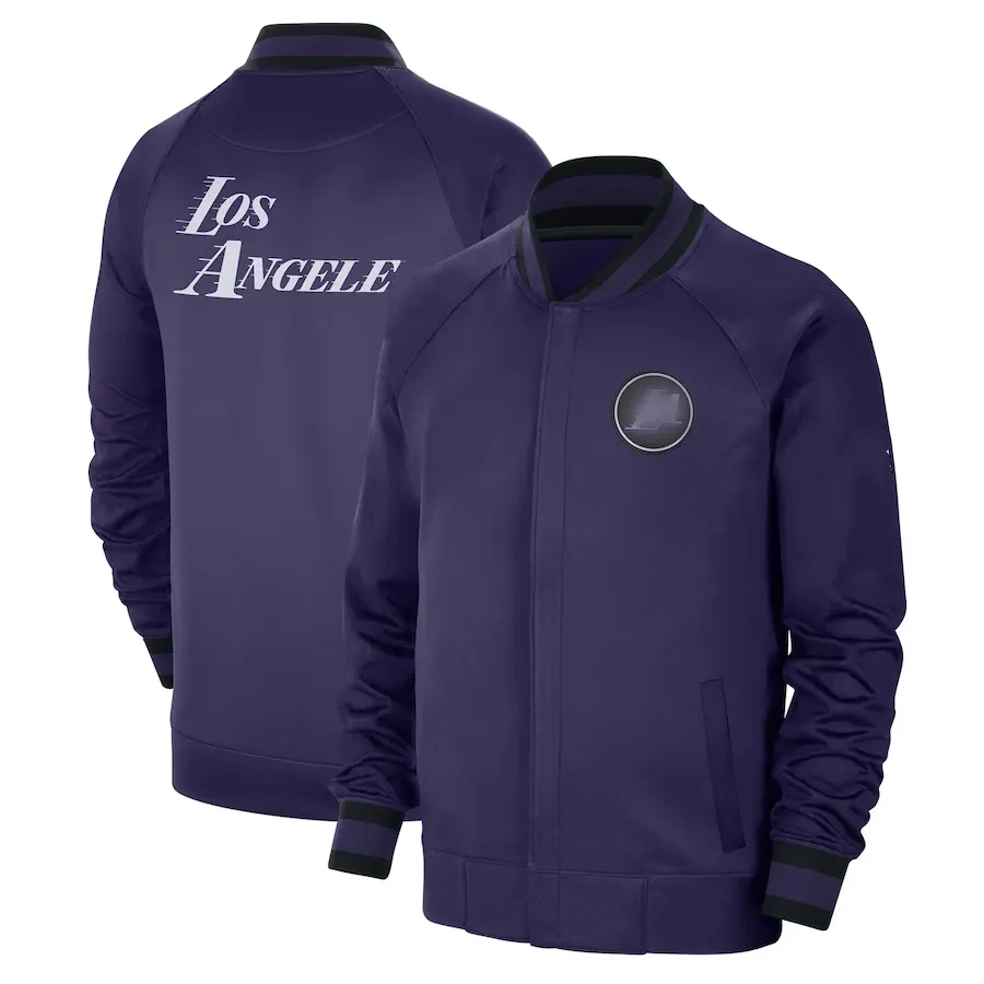 Men''Los''Angeles''Lakers''Black City Showtime Thermaflex Full-Zip Jacket