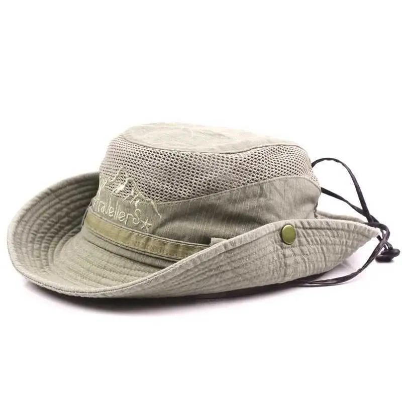 cket hat hommes été respirant Panama chapeau coton jungle filet de pêche chapeau randonnée plage protection solaire chapeau hommes chapeau de protectionC24326