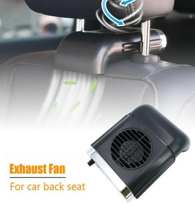 Araba Arka Koltuk Fanı Mini USB Egzoz Fanı Taşınabilir Hava Radyatör Hava Soğutma Black7892264