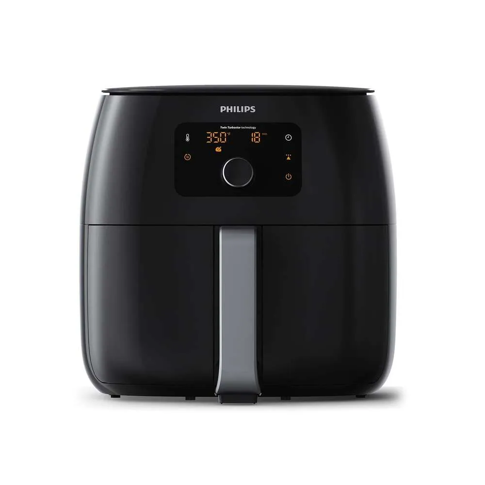 Philips Advanced Air Fryer XXL, desengordurado 3 libras/7 quartos, tecnologia Fast Air, display digital, modo de isolamento, 5 predefinições de cozimento, aplicação Nutriu, casa