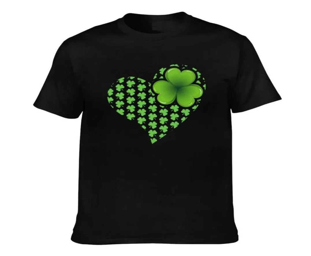 Men039s T-shirts Heren Dames39s Shamrock Hart Ierse TShirt St Patricks Day Premium T-shirt O Hals Kleding Cadeau Idee Plus Size8505643