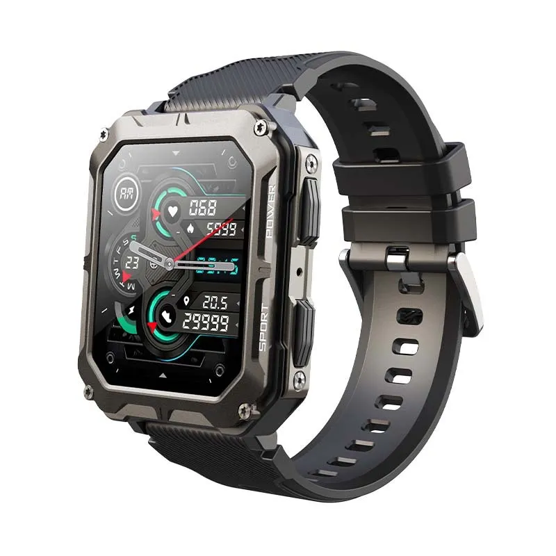 Montre connectée C20pro, Bluetooth, appels, trois sports de plein air, étanche, surveillance de la fréquence cardiaque et de l'oxygène dans le sang, nouveauté 2024