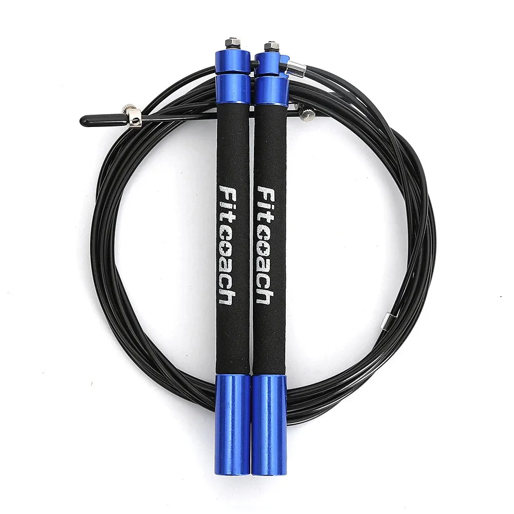 Speed Jump Rope Ball Bearing Metal Handle Sport SkippingStainless Steel Cable Crossfit Fitness Equipment 240325