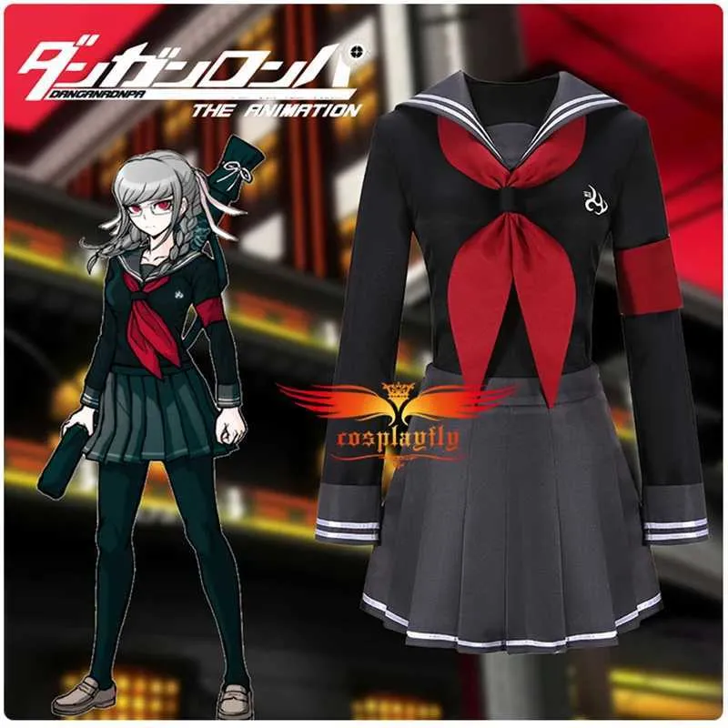 cosplay Anime kostuums Dangan Ronpa Danganronpa Peko Pekoyama Rollenspel Kom op volwassen Womens Sailor Set Girl Top JK Uniform HalloweenC24321