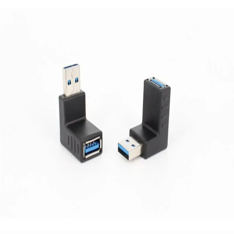 2024 상단 팔꿈치 USB 3.0 남성에서 여성 직각 데이터 확장 컴퓨터 어댑터 L 유형 90 남성에서 여성 USB 어댑터