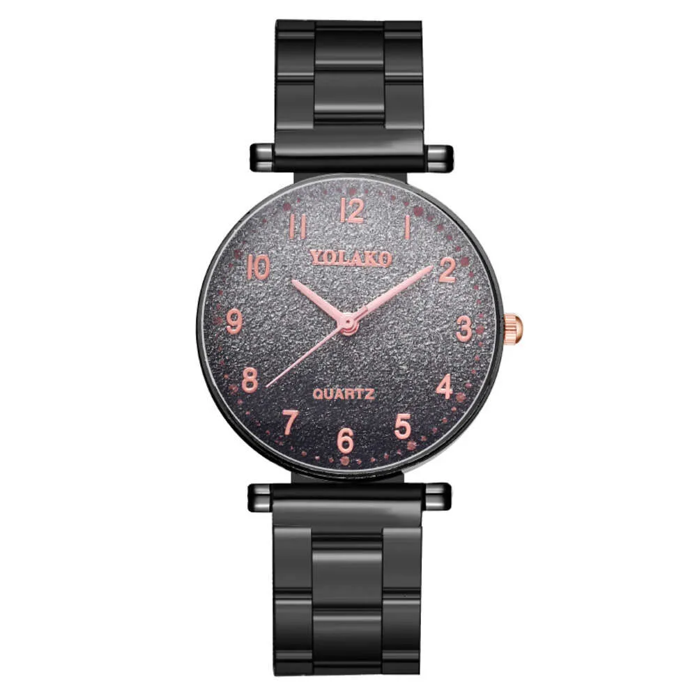 Fashion Digital Gradient Women's Steel Band Quartz Watch