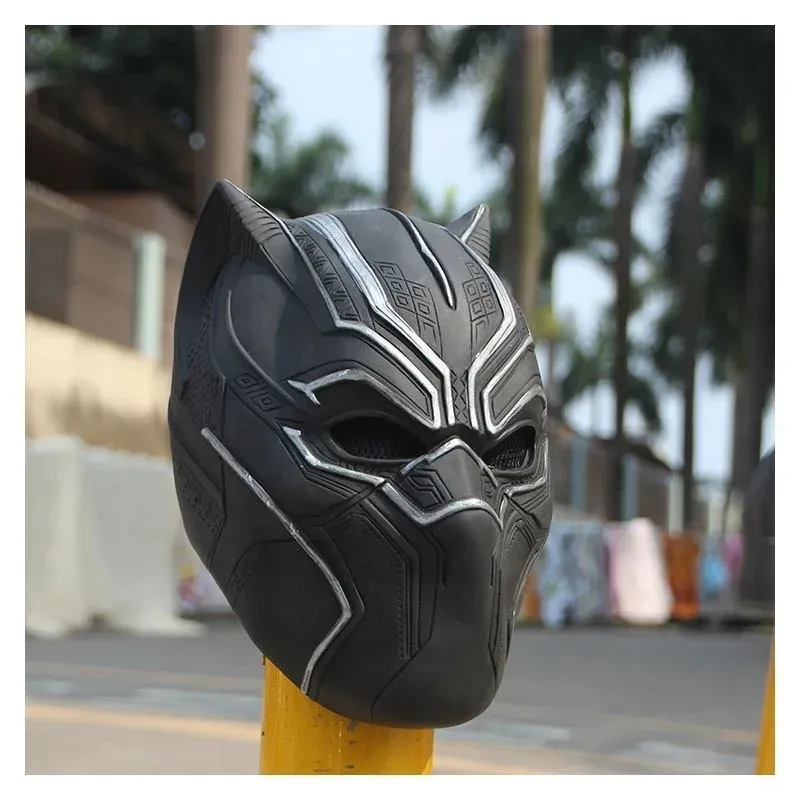 Masker Black Panther Face Mask Halloween Ghost Party Festival Nightclub Realistic Headgear Highquality Soft PVC