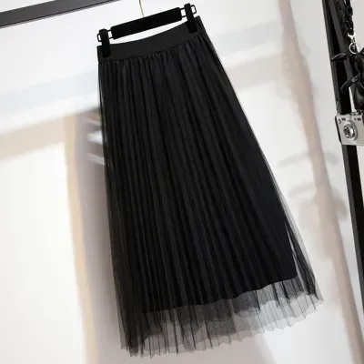 Skirts Women Long Chiffon Maxi Pleated Skirt Summer Autumn Midi High Waist Elascity Casual Party Drop Delivery Apparel Womens Clothing Otwtq