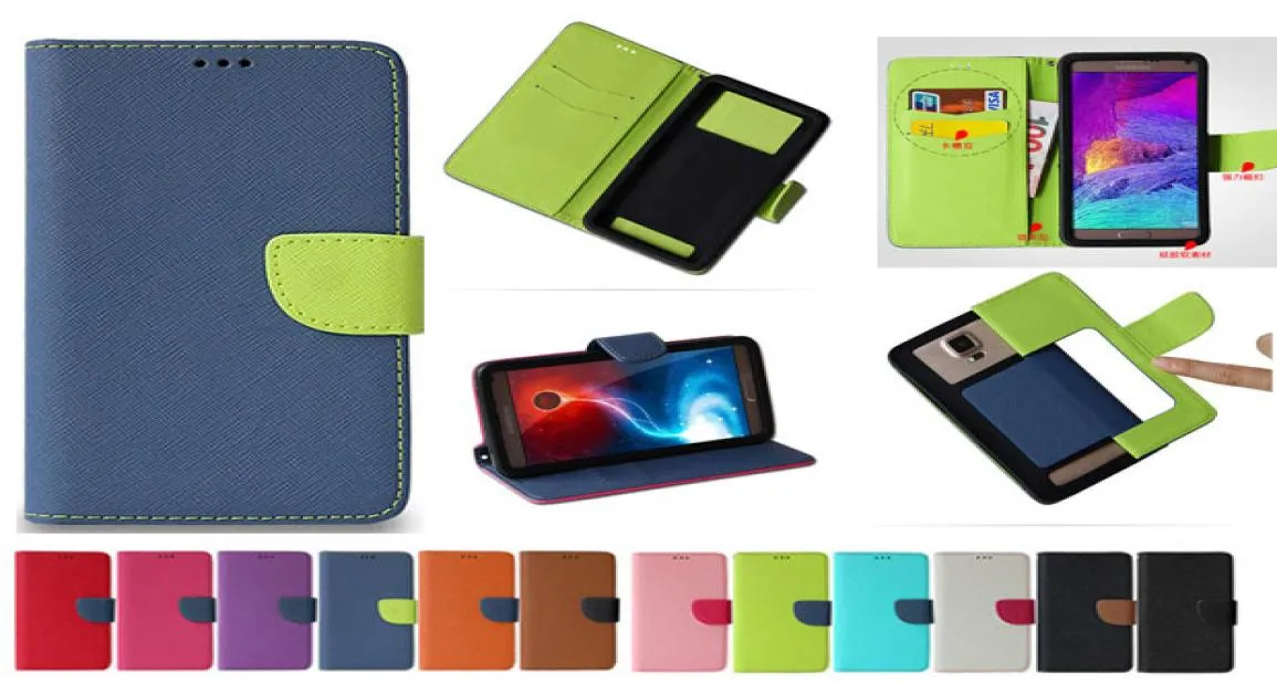 Universal Wallet Cases 49 To 60 inch PU Flip Leather Case Credit Card Slot TPU Cover For iPhone Samsung OPPO OnePlus XiaoMi8241587