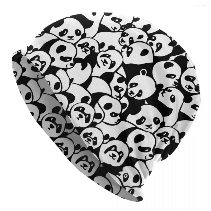ベレー帽Oh Panda Bearかわいい動物ボ​​ンネットハットニットクールな屋外の頭蓋