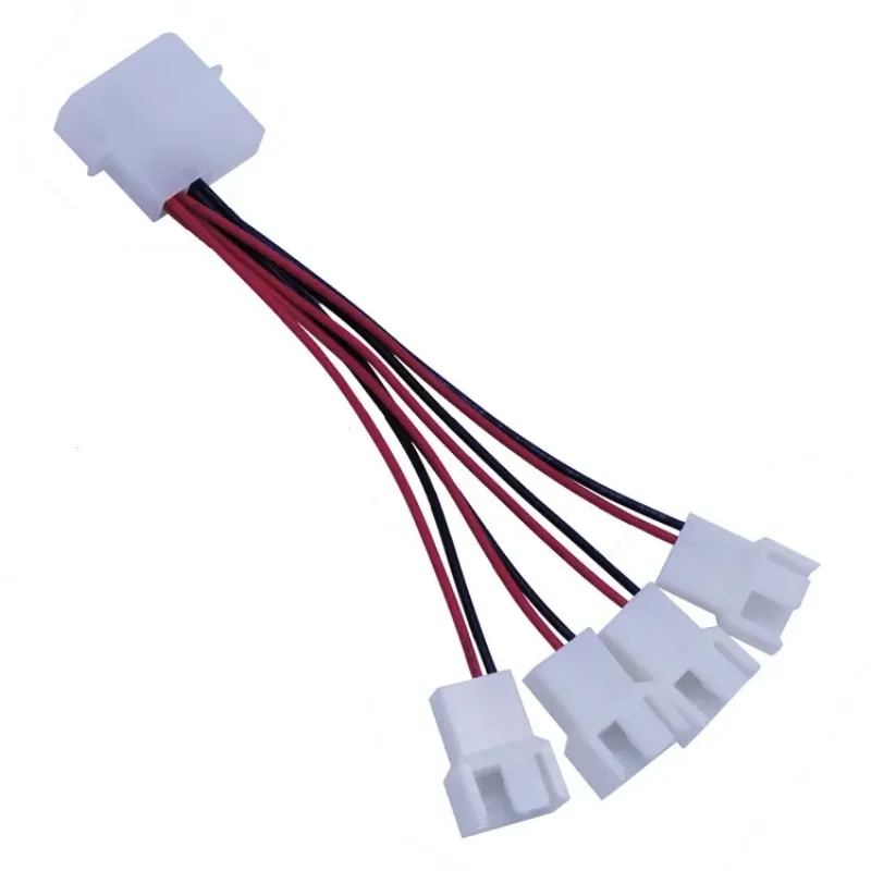 4 Pin To 3 Pin PC Computer CPU Fan Connector Cooling Reduce Resistor Noise Extension Cable Deceleration Line Cord Wire for PC