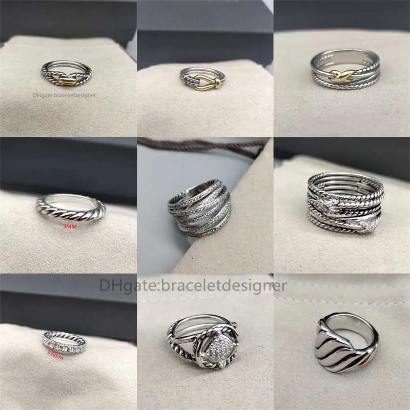 Anillo Mujer Diseñador para trenzado X Lujo para joyería Anillos Diseñador Joyería de moda Ahueca hacia fuera Cruz Anillo de cobre clásico Alambre Compromiso Regalo de aniversario