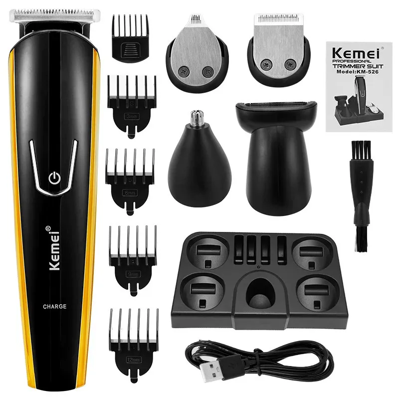 Elektrisk rakapparat för män Razor Beard Trimmer Machine Shaving Hair Clipper Professional Cutter 240314