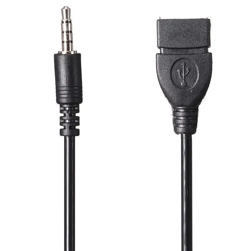 Car Aux Conversion Usb Cable Cd Player MP3 Audio Cable 3.5mm Audio Round Head T-shaped Plug To Connect To U Disk