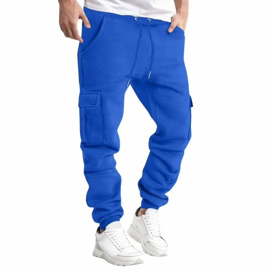 comfortable Casual Fiable And Warm Men'S Solid Color Work Clothes Track Pants Short Big And Tall Pants Stocking Sock 065R#