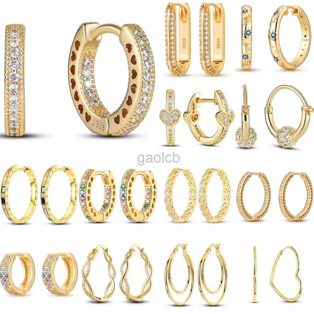 Hoop Huggie Hot, продавая 925 серебряных серебряных серебряных золотых серий ювелирных изделий моды циркона круглых обруча