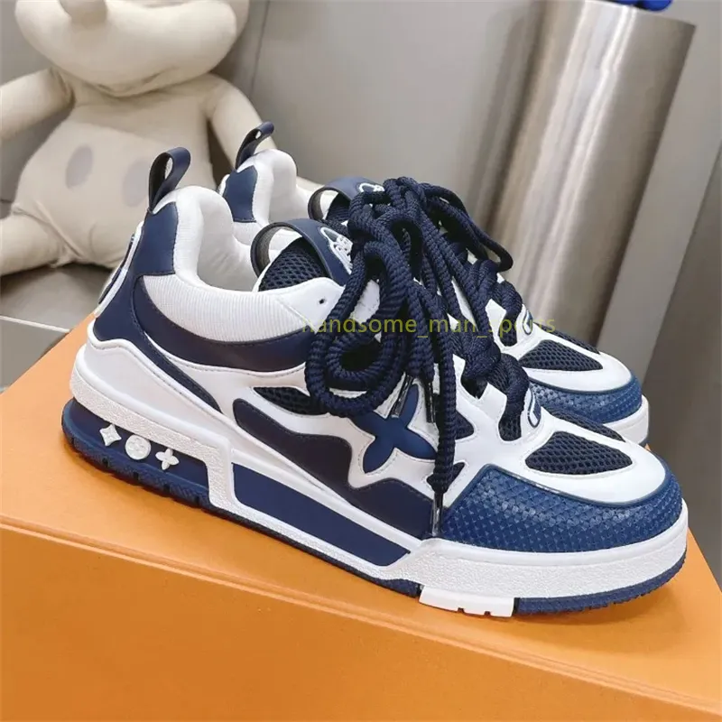 Designer Skate Sneakers Women Men Mesh Mesh Abloh Sneaker Platform Virgil Maxi Casual Shoes Lace-Up Runner Runner Shoe in pelle vera in pelle vera in pelle 35-47 R8