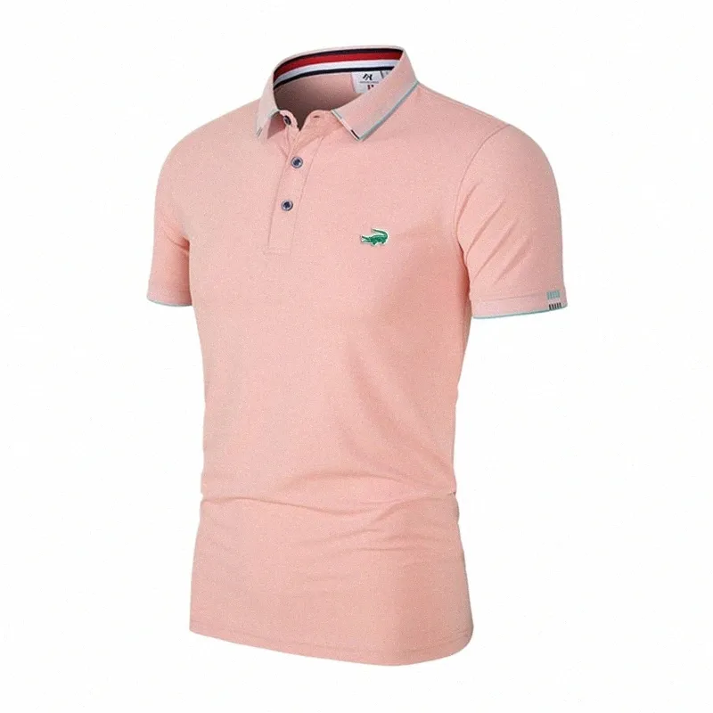 2023 picolé masculino impresso venda quente camisa polo primavera verão novo busin lazer respirável lapela camisa polo para homem s1ly #