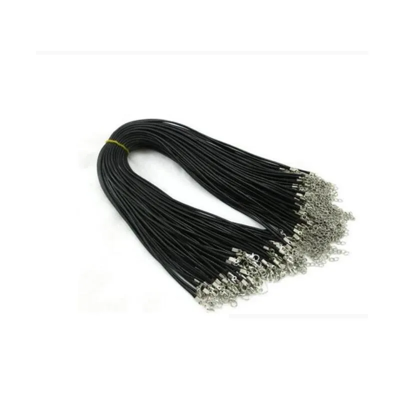 Other Home & Garden 1000Pcs 1.5Mm Black Wax Leather Snake Necklace Beading Cord String Rope Wire 45Cmadd5Cm Extender Chain Lobster Dro Dhbwh