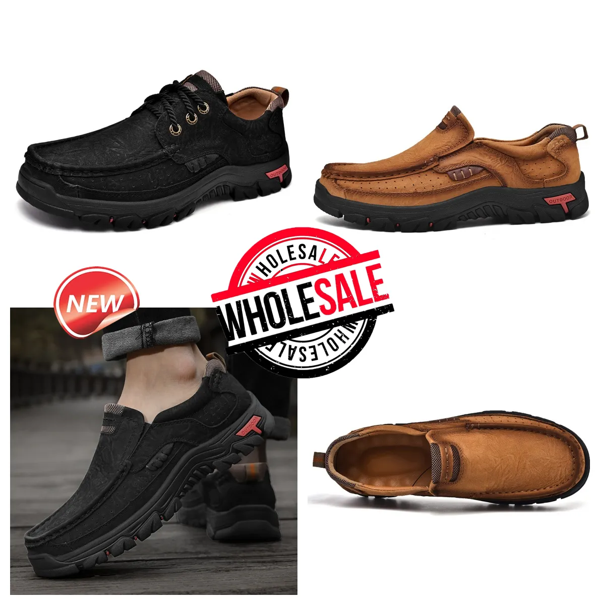 Nouvelles chaussures de vente de mode pour hommes en cuir GAI chaussures décontractées mocassins d'affaires légers concepteur d'escalade hommes ne puent pas les pieds semelles souples surdimensionnées taille 38-51