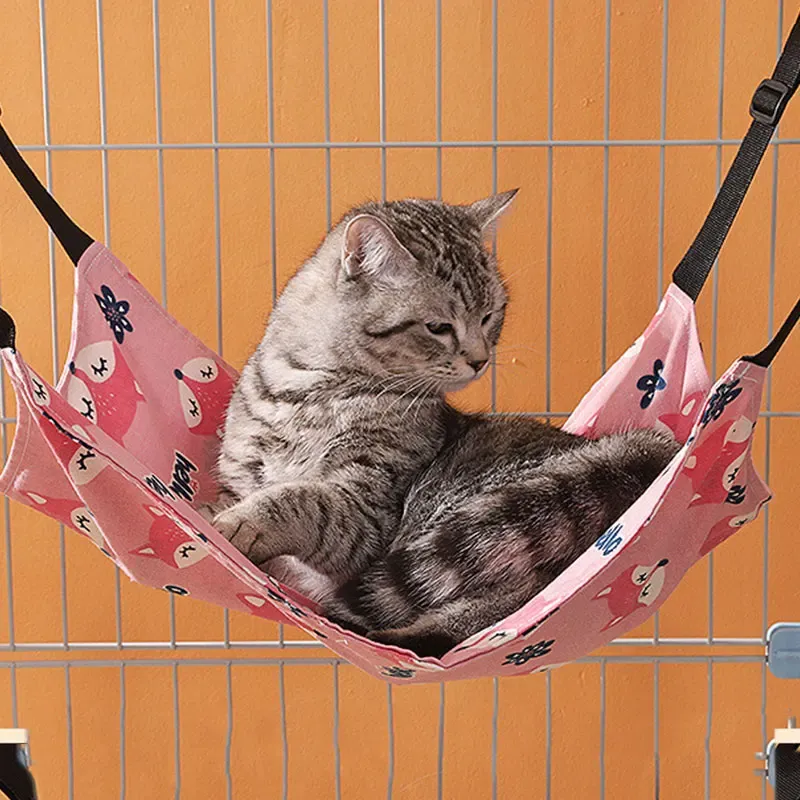 Mats Adjustable Hanging Hammock for Pets, Soft Cage, Breathable Sleep Mat, Sturdy Nest, Hanging Basket, Summer