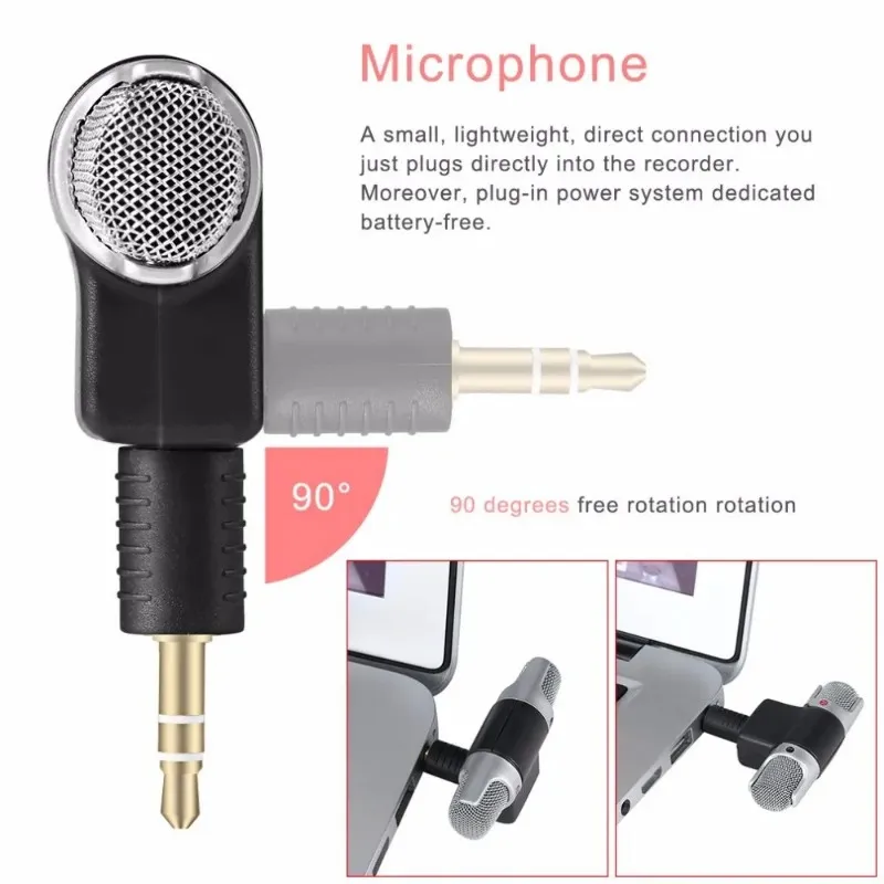 Microphone stéréo numérique Portable MINI MIMIC de 3,5 mm High Performances pour le télécommande Mobile Phone Sing Song Karaoke