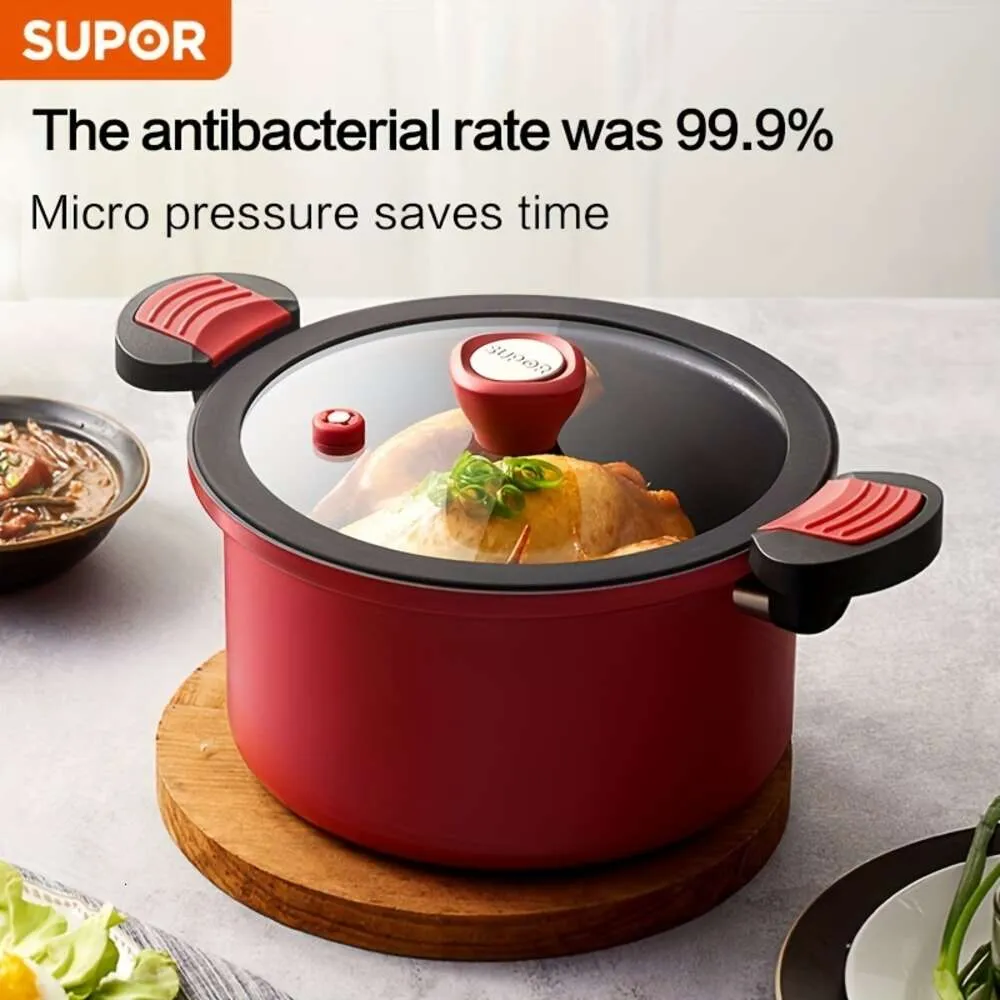 抗菌性マイクロ圧力スープポットユニバーサルガスと誘導調理器 - レストランに最適