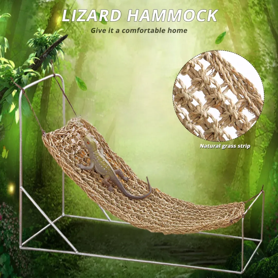 Decor 1 Pc 40X17 Cm Reptiel Hangmat Duurzaam Handgemaakte Hangmatten Draagbare Opknoping Gekko Reptielen Bed Matten Accessoires