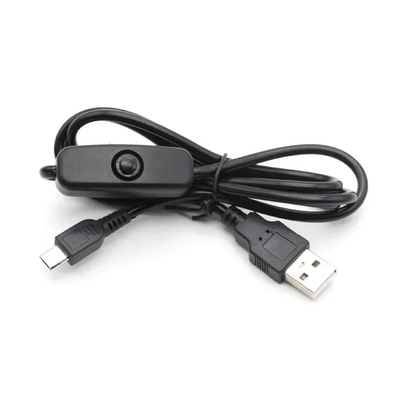 2024 cabo usb para dc 5v 2,5a cabo micro usb carregador fonte de alimentação ac para raspberry pi 4 4b 5v 3a tipo c com interruptor