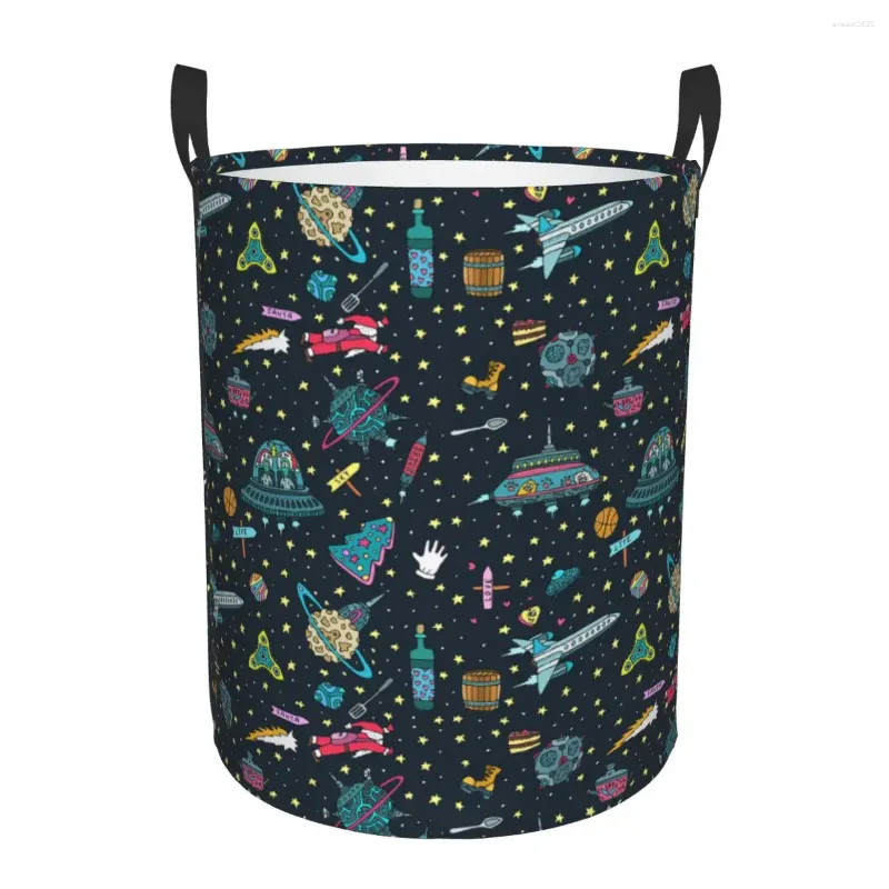 Мешки для стирки Космическая Вселенная НЛО Корзина с пришельцами складной космический корабль корзина для одежды для детской комнаты детские игрушки ящик для хранения