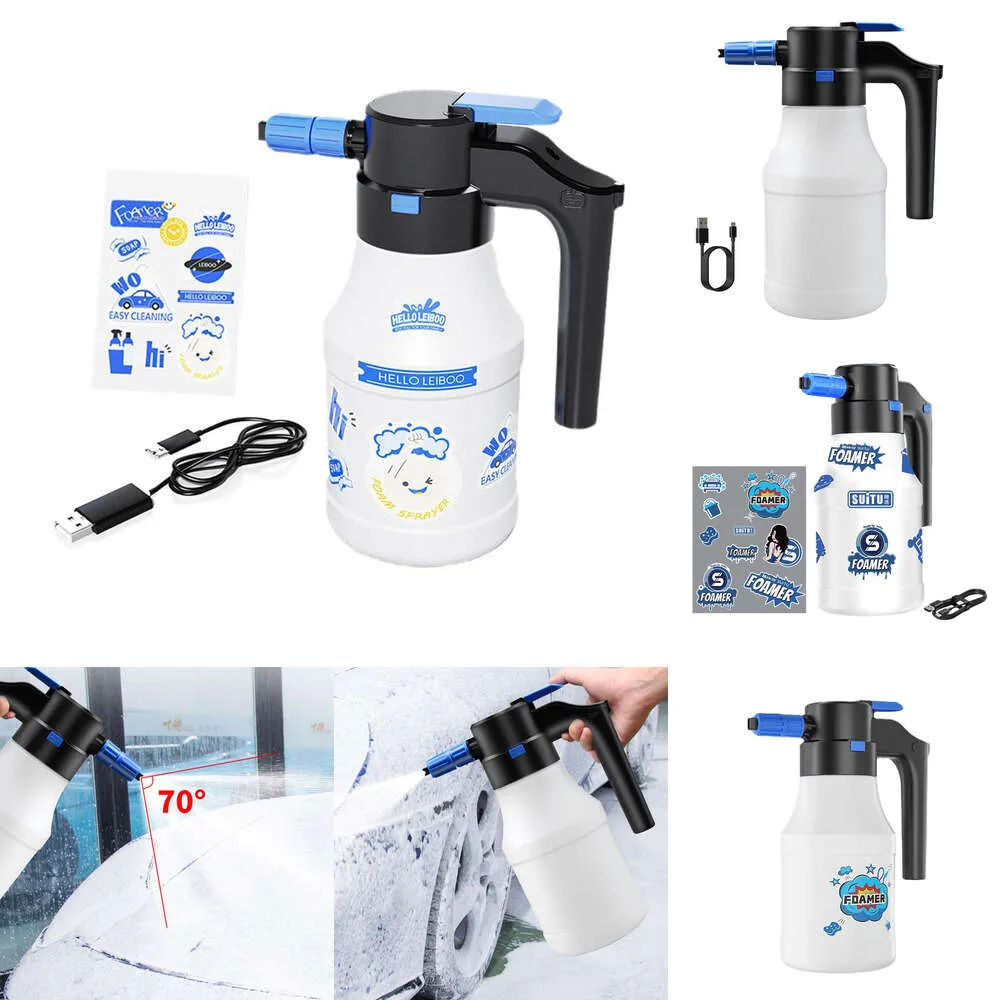 Nuovo 1.5L Spruzzatore Elettrico Lavaggio Auto 30Min Lancia Annaffiatoio USB Ricaricabile Acido Alcali Resistente Alla Corrosione Schiuma Detergente