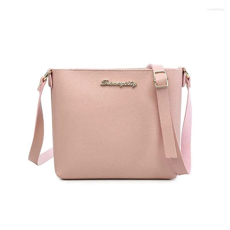 Midjeväskor enkla kvinnor handväskor messenger väska retro casual liten färsk fyrkant för flickor rosa bolsam damer telefon