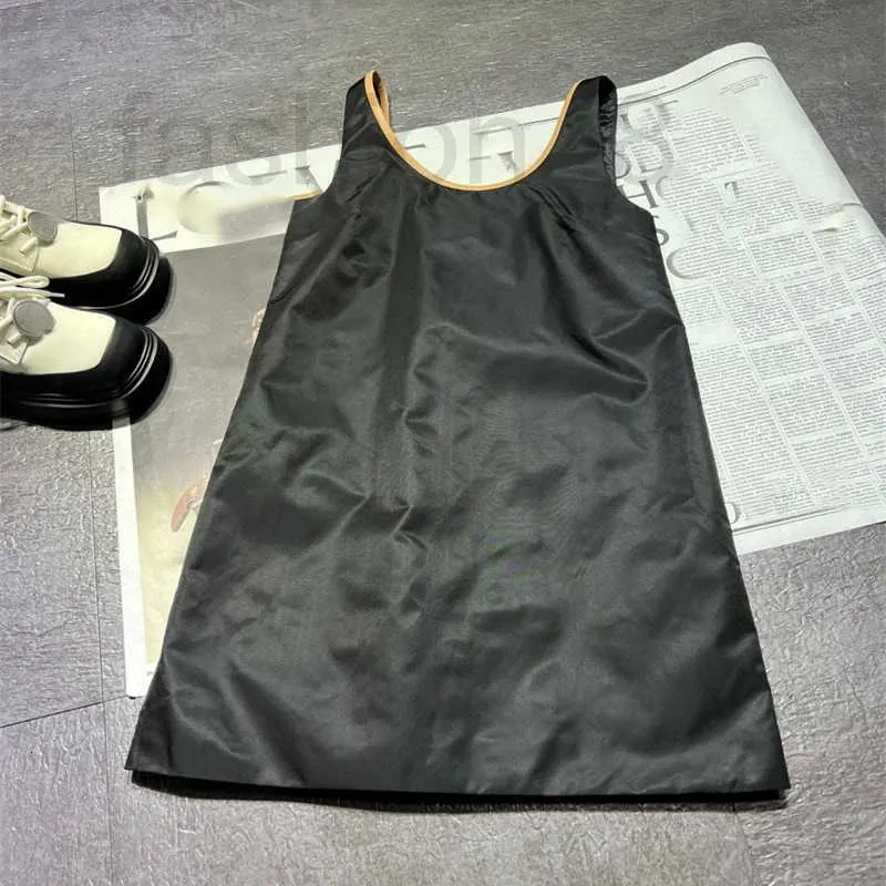 الفساتين غير الرسمية الأساسية مصمم نابض جديد نسيج مقاوم للماء حافة الجلود حافة النساء الأسود الفستان حبال غير رسمي F0Q8