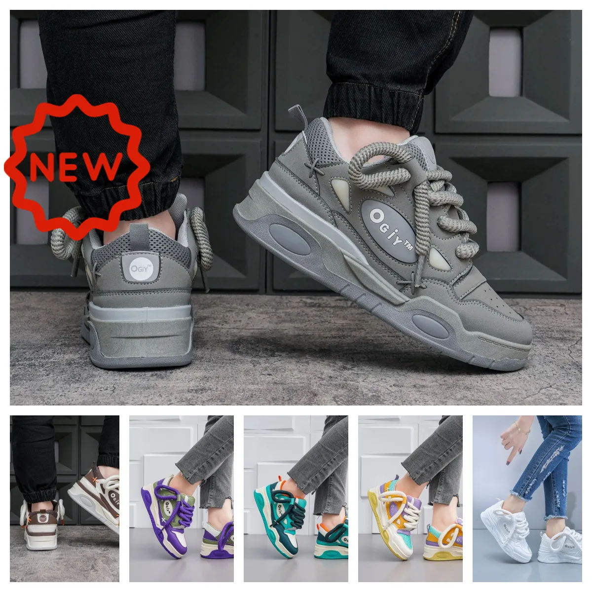 2024 Designer Schoen Lace Up Fashion Platform Sneakers Zwart Wit Heren Dames Casual Schoenen GAI Maat 35-45 Schoenen Platform UNISEX