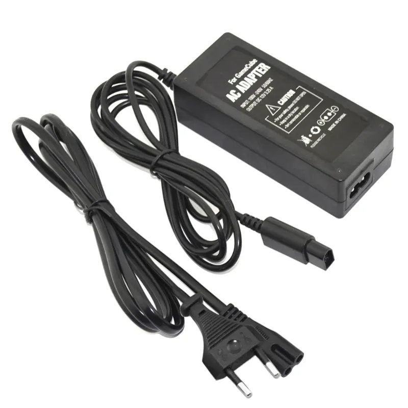 US/EU-Stecker AC DC 12V 3,25A Netzteiladapter für GameCube-Spielekonsole Ladegerät für NGC mit Netzkabel