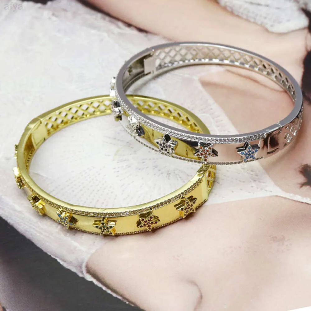 Best Selling Product Star Bangles Cuff Jewelry 18k Gold