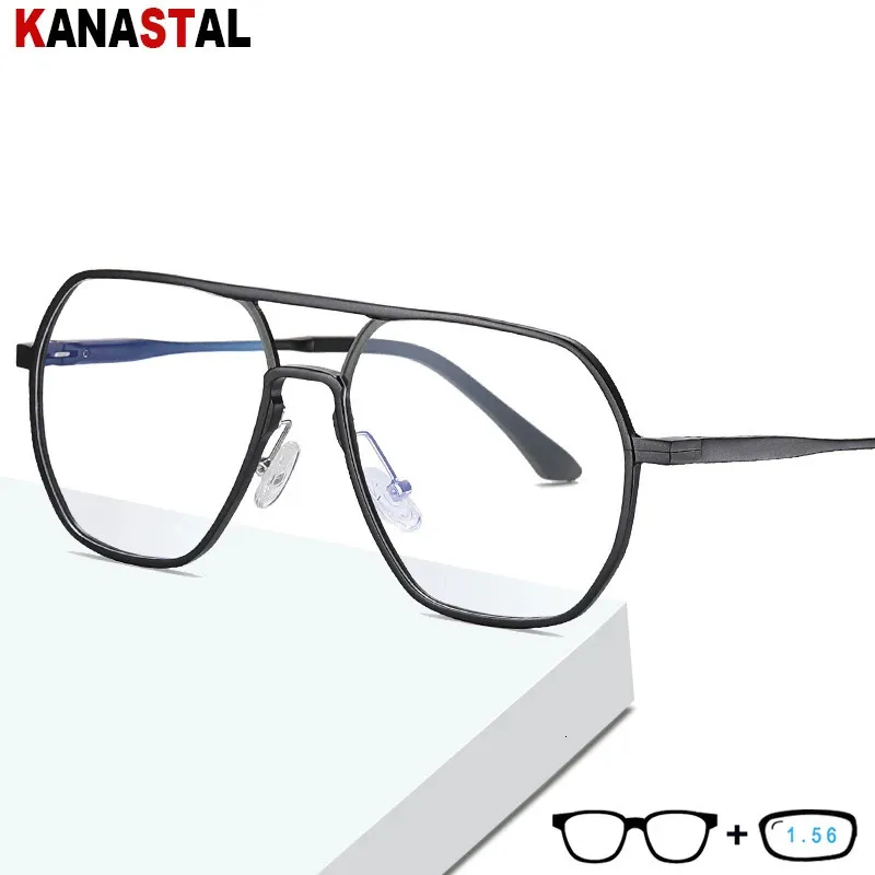 Erkekler Mavi Işık Engelleme Gözlükleri Reçete Okuma Glasse CR39 Optik lens Miyopya Gözlük Bilgisayar Gözlük Çerçevesi 240313