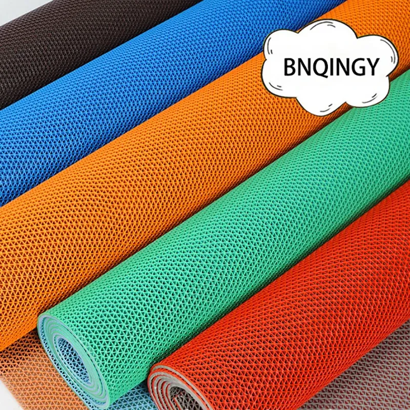 Mats uppgradering Dual Color PVC Golvmatta Badrum Vattentät MAT HÅLAD Toalett Commercial Swimming Foot Mat Anti Slip Drainage Mat