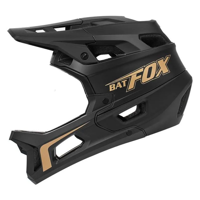 Cascos de ciclismo Batfox Mtb FL Face Casco Adt Dh Downhill Bike Motocross Off-Road Safety Mountain Bmx Uni Er Drop Entrega Dhljy