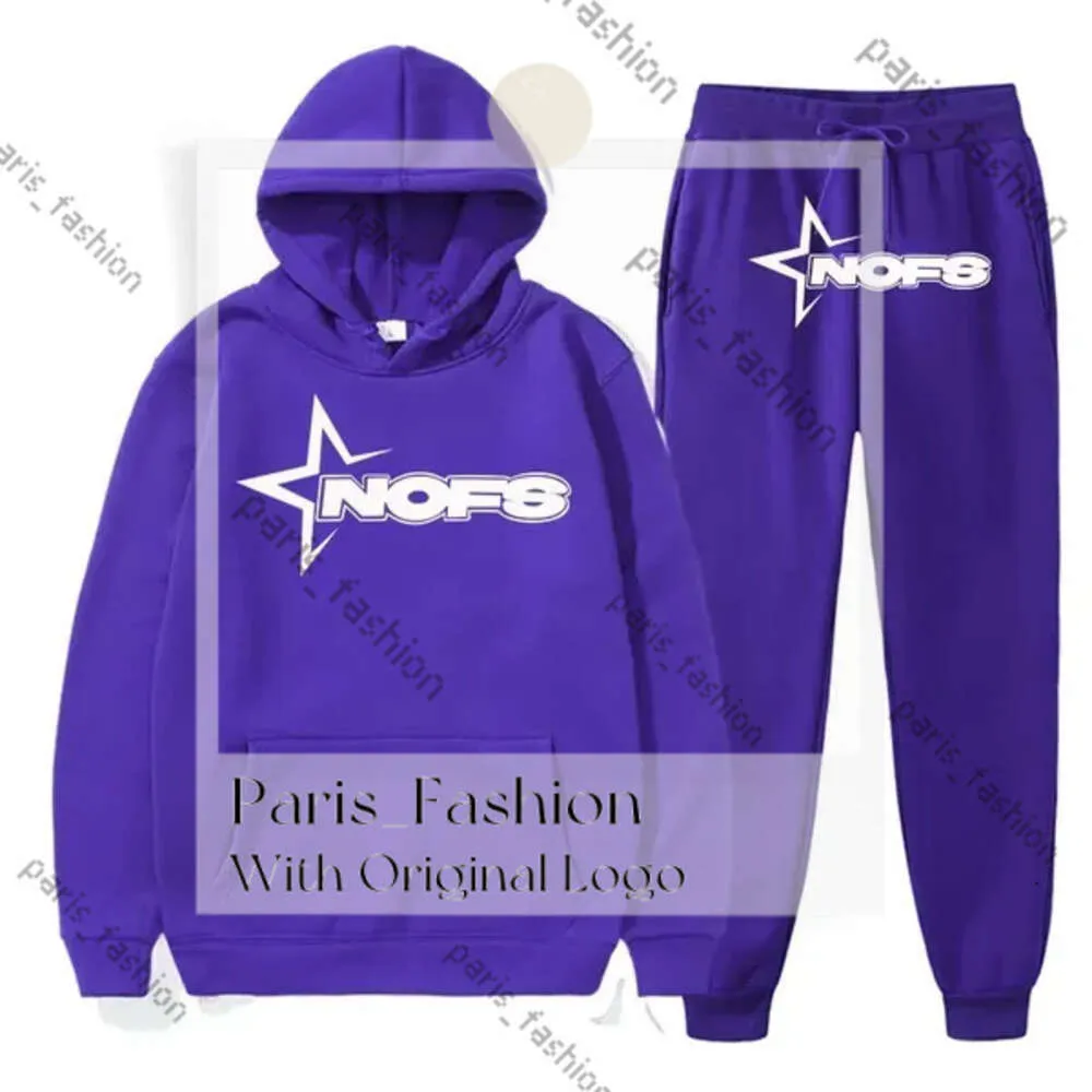 Męskie dresy y2k nofsly dreski z kapturem pullover dresspants sporty y2k odzież garnitur swobodny jogger sportowy 2 -częściowy