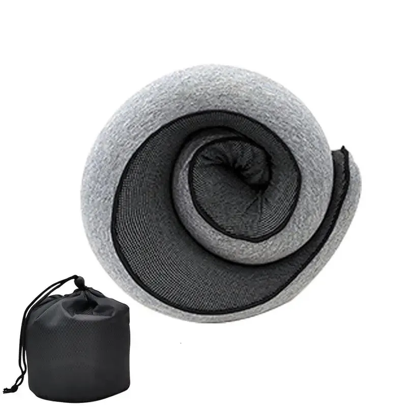 Poure-oreiller de voyage Mémoire de mousse Support de cou pour le vol Confortable Coussin de tête Confort des accessoires d'oreiller pour Sleep Rest Airplane 240320