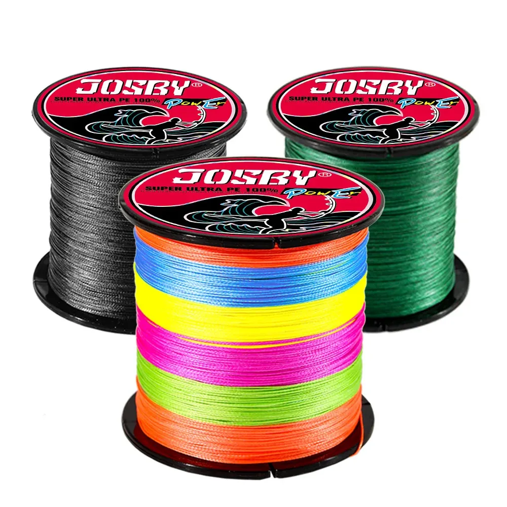 Josby Pesca Sinek Balıkçılık Hattı 8 Strand 9 Strand PE Sazan Örgülü Tel Peche Deniz Dönen Multifilamento kordon 10 ~ 89lb 300M500M1000M 240315