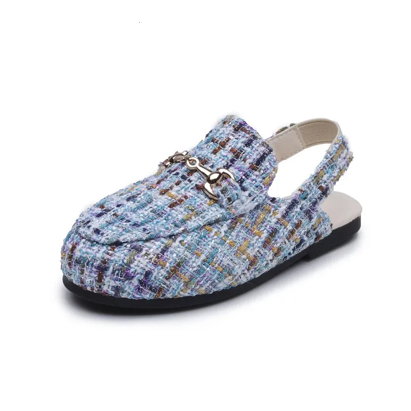 Été enfants chaussures enfants diapositives en plein air bébé filles bleu pantoufles enfant en bas âge Bling marque appartements princesse diapositives sans lacet chaussures 240311