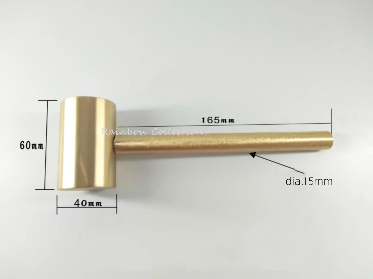 Martello Martello in ottone massiccio L200mm di alta qualità Fai da te per martello manuale, riparazione di orologi, martello in noce, martello in rame, parti di utensili manuali