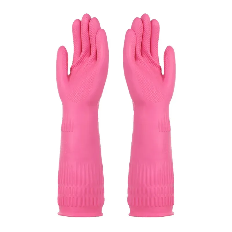 Gloves Cleaning Gloves 2Pairs Reusable Rubber Household Dishwashing Gloves Latex Waterproof NonSlip Kitchen Gardening Bathroom Gloves