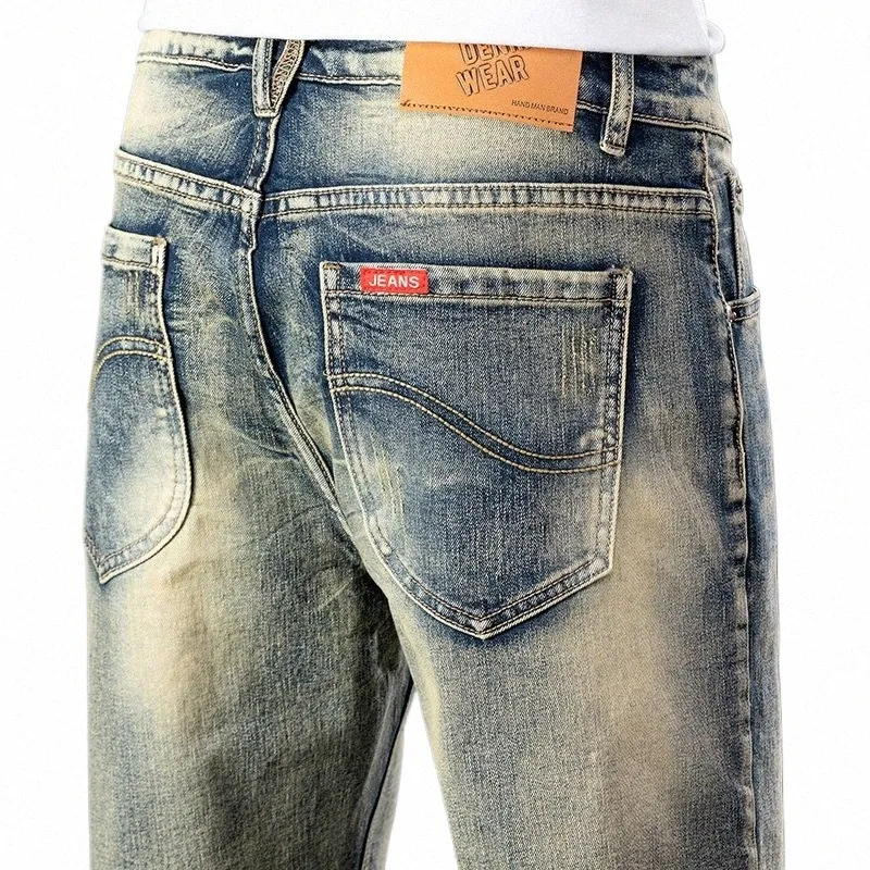 Мужские джинсовые шорты высокого качества, джинсы High Street My Pants, универсальные прямые летние брюки, короткие, большого размера, 55 ГБ #